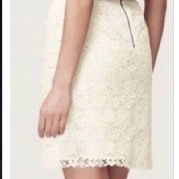 LOFT Women Skirt Lace Cream Color Size 6 - Picture 2 of 11